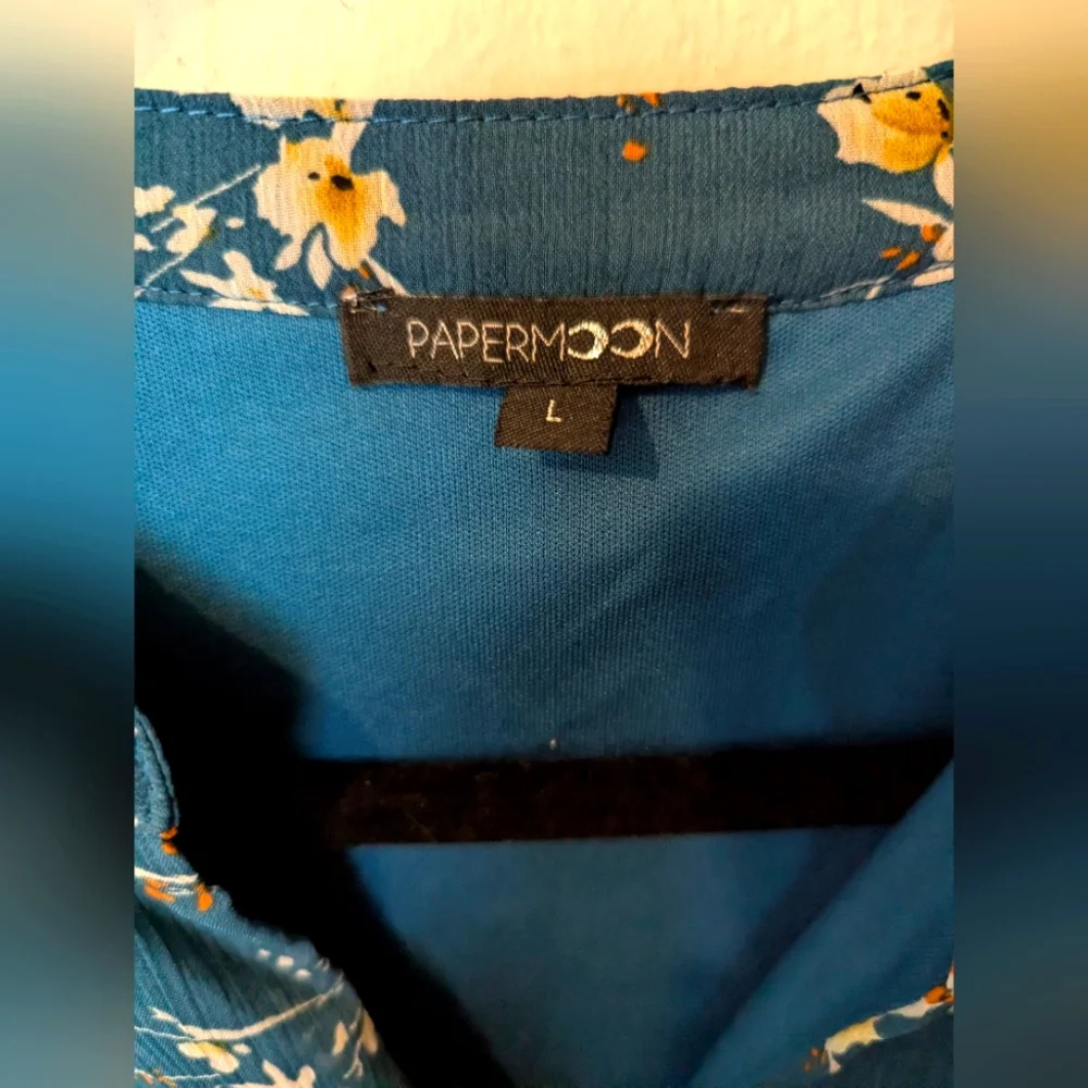 Papermoon Women's Lined V-Neck Floral Sleeveless Top - NWOT Size Large_5